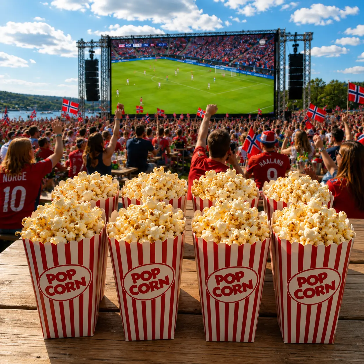 Popcorn inkludert gratis når du booker bord