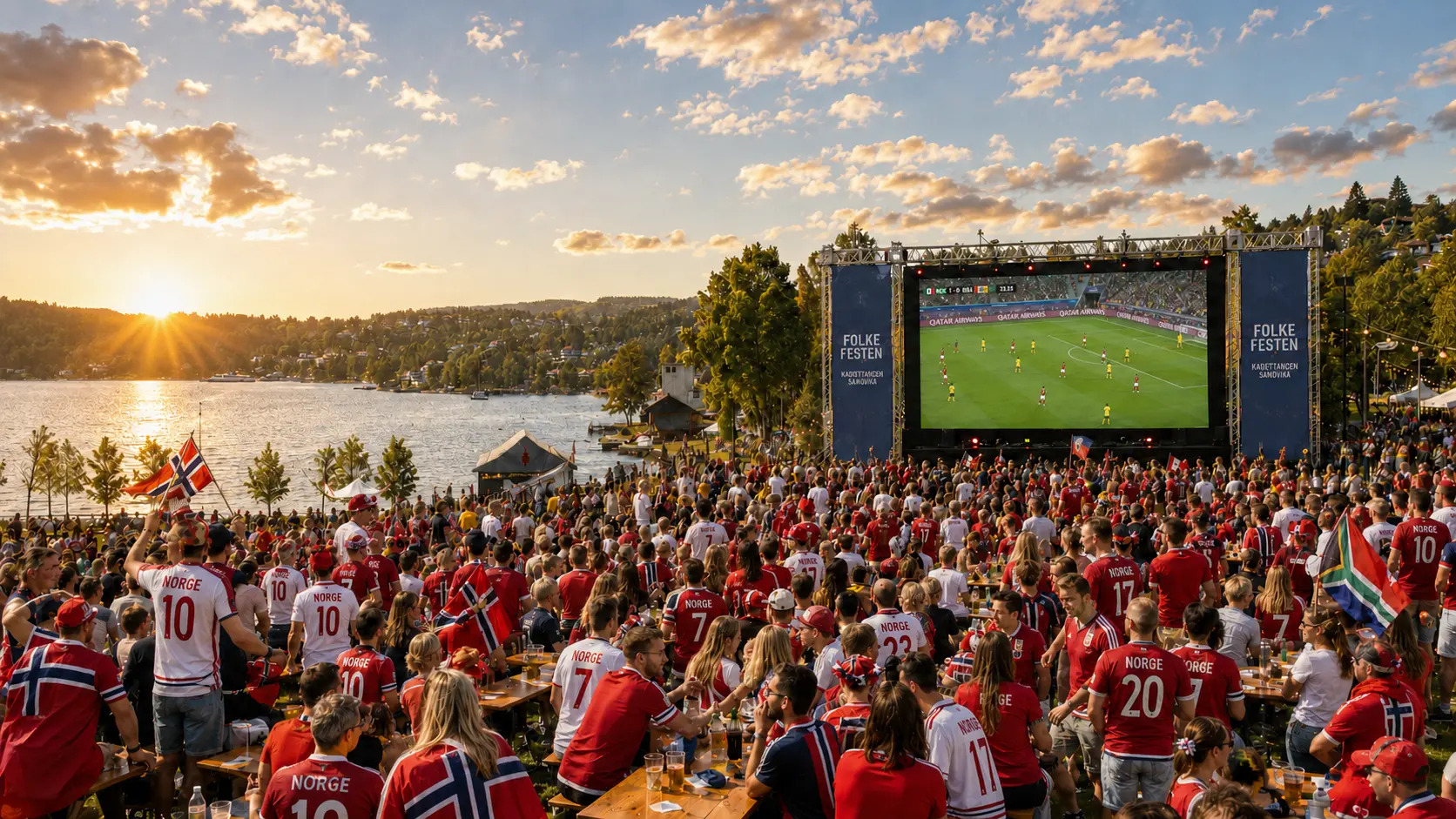 Folkeliv og stemning på arenaen
