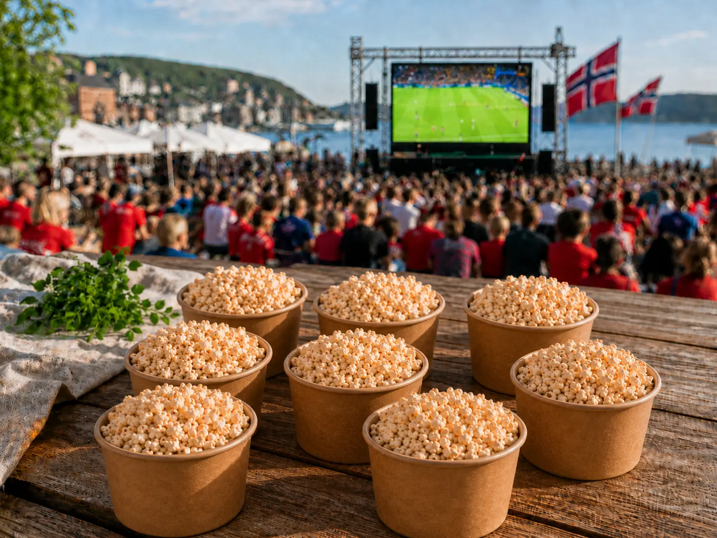 Popcorn til hele bordet